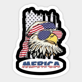 American Eagle Flag Patriotic Graphic 4th of July Sticker